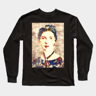 Emily Dickinson Pop Art Long Sleeve T-Shirt